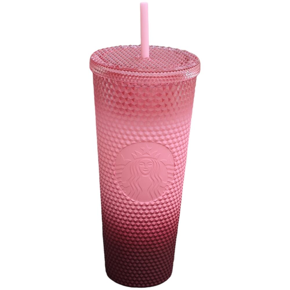 NWT Starbucks Pink Waxberry Gradient Studded Venti Tumbler Holiday 2022 24oz